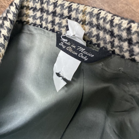100%CAMEL HAIR HOUNDSTOOTH BLAZER BILL BASS PARISIAN BLACK LABEL MADE IN MEXICO - Picture 13 of 15